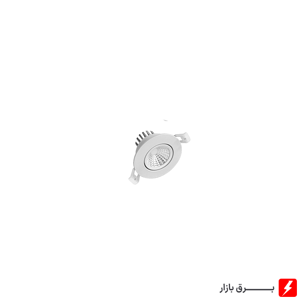 چراغ سقفی توکار ال ای دی 7 وات مدل گاما COB برند گلنور