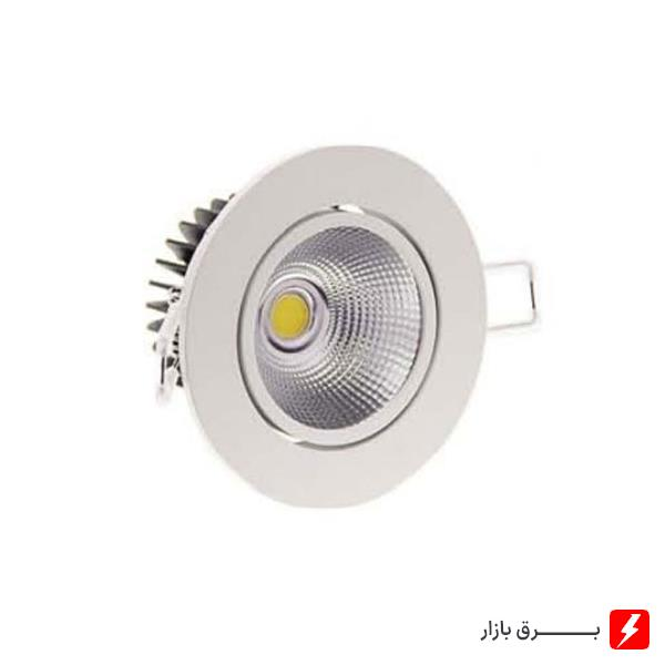 چراغ دانلایت LED COB 9W نقره ای برند میت