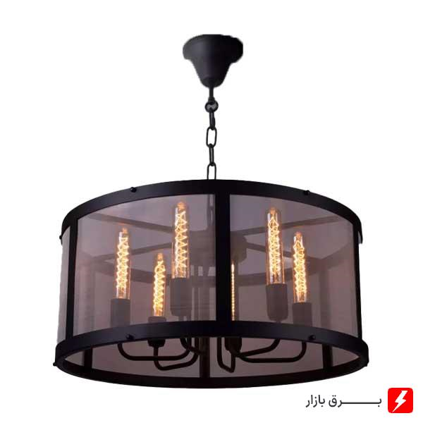 لوستر-نیرا-نور-مدل-متال-باکس-دایره-MBC-824