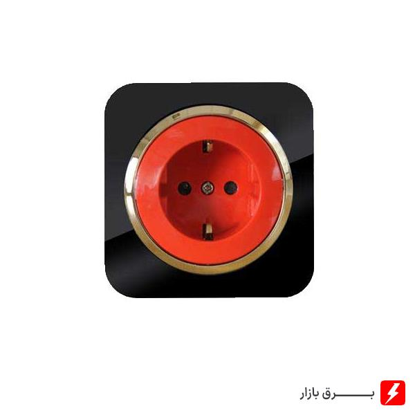 پریز-ارت-UPS-آداپلکسی-مشکی-زه-طلایی-مکانیزم-قاب-زه