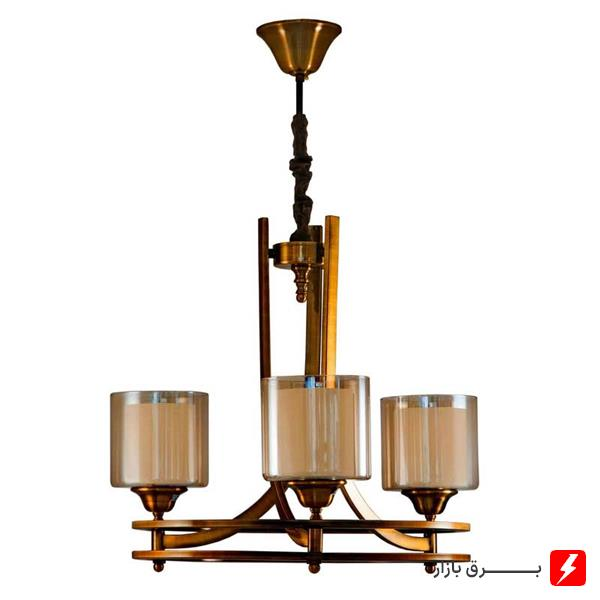 لوستر-8-شاخه-کاریکسی-مدل-گرد-دو-رینگی