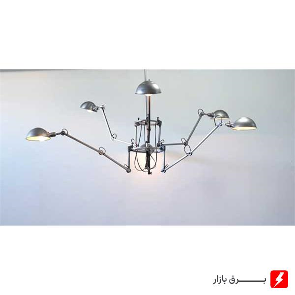 لوستر-سقفی-8-شاخه-بالب-لندن-مدل-BLPL-SWINGARM