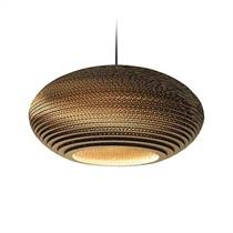 چراغ آویز کارتنی اوال کوچک E27 ستاره شمال مدل OVAL/30
