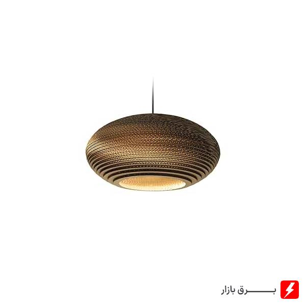 چراغ آویز کارتنی اوال بزرگ E27 ستاره شمال مدل OVAL/40