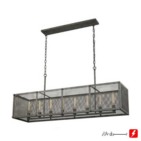 لوستر-نیرا-نور-مدل-متال-باکس-مستطیل-MBR-811