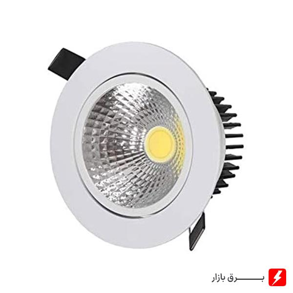 چراغ دانلایت LED COB 7W نقره ای برند میت