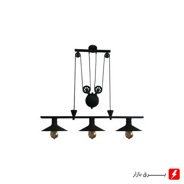 چراغ-آویز-کریستال-کپ-پاندول-دار-سه-شعله-مدل-G911x3