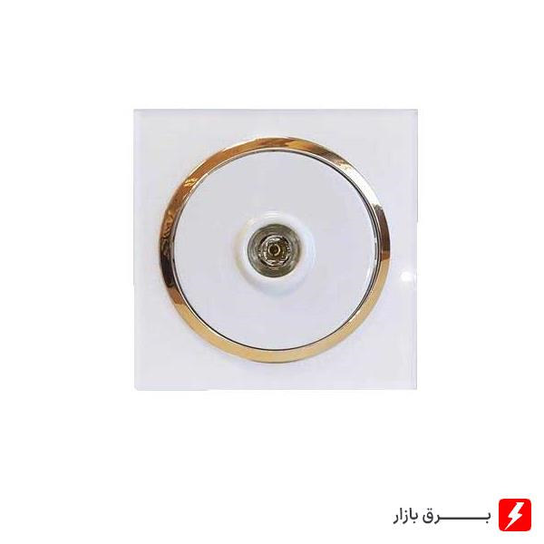 فیش-بلندگو-آوا-پلکسی-سفید-زه-طلایی-مکانیزم-قاب-زه