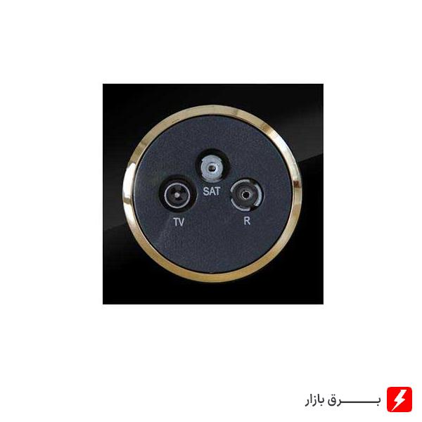فیش-آنتن-مرکزی-آوا-پلکسی-مشکی-زه-طلایی-مکانیزم-قاب-زه