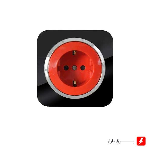 پریز-ارت-UPS-آداپلکسی-مشکی-زه-نقره-ای-مکانیزم-قاب-زه