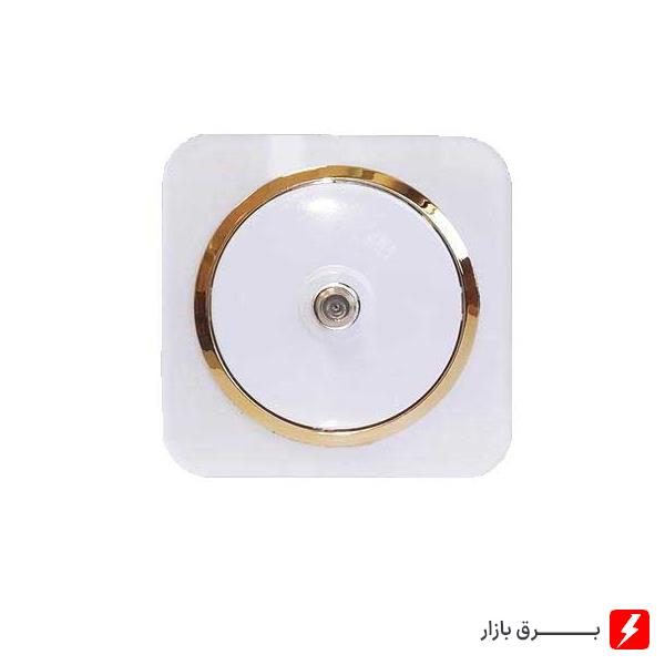 فیش-آنتن-sat-آدا-پلکسی-سفید-زه-طلایی-مکانیزم-قاب-زه