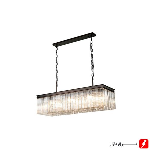 لوستر کریستالی کاردی نیرا نور مدل مستطیل SWR-224