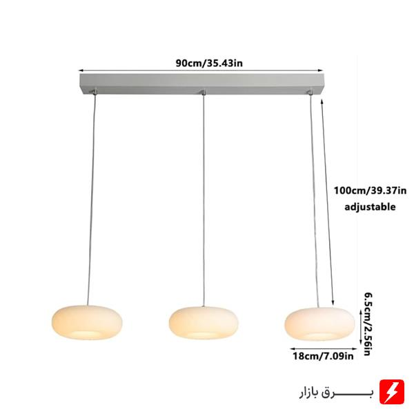 چراغ آویز 36 وات SMD ستاره شمال مدل TS16
