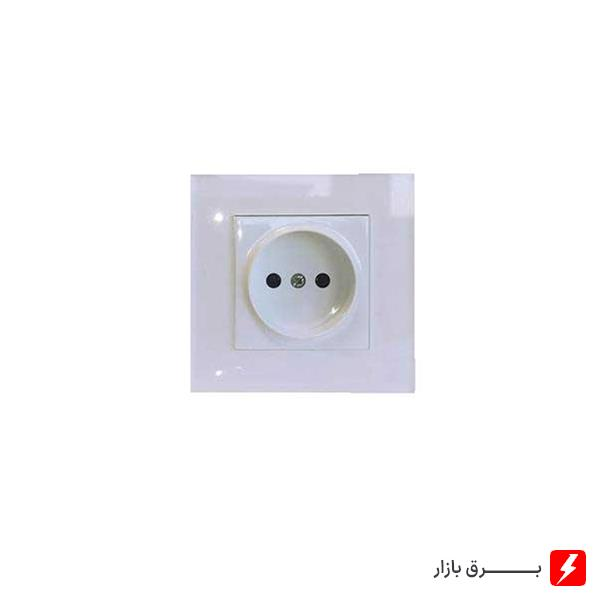 پریز-برق-آسا-پلکسی-سفید-مکانیزم-قاب