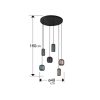 چراغ آویز شیشه ای 3 تایی 24 وات LED ستاره شمال مدل MD41
