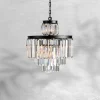 لوستر کریستالی گرد 3 طبقه+1 نیرا نور مدل SWC-431