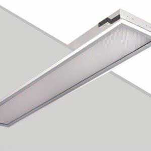 چراغ بیمارستانی 2x36 وات توکار مهنام مدل ونوس با صفحه پریزماتیک T8