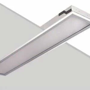 چراغ بیمارستانی 2x36 وات توکار مهنام مدل ونوس با صفحه پریزماتیک T8