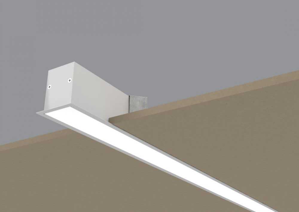 چراغ بیمارستانی خطی یک ماژول LED توکار 25 وات مهنام مدل سیلا SB6080L575