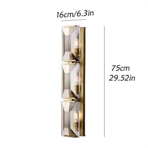 لوستر کریستالی نیرا نور مدل دیواری شمشی Bw-663