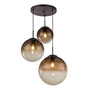 لوستر 3 شعله کاریکسی مدل سینی گوی عسلی