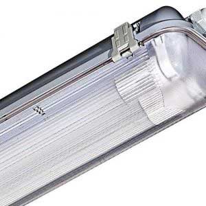 چراغ بیمارستانی ضد آب 2x54 وات روکار مهنام مدل لوییزان با حباب پلی کربنات T5