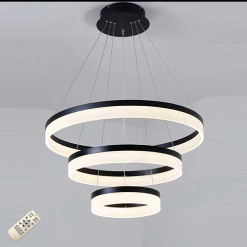 چراغ آویز خطی رینگی سیلا نور مدل گلکسی 80×60×40