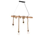 چراغ آویز آرتا مدل کنفی و چوبی کد 101/4