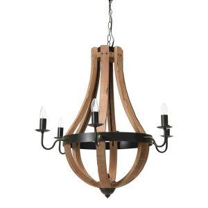 لوستر رستیک نیرا نور مدل ونوس 6 شعله