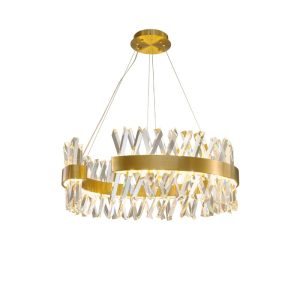 لوستر کریستالی اندازه 50 سانتیمتری مدل 9016 مجلسی