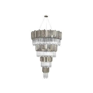 لوستر نیرا نور مدل آیرون گرد فریم طبقاتی ISTC-958