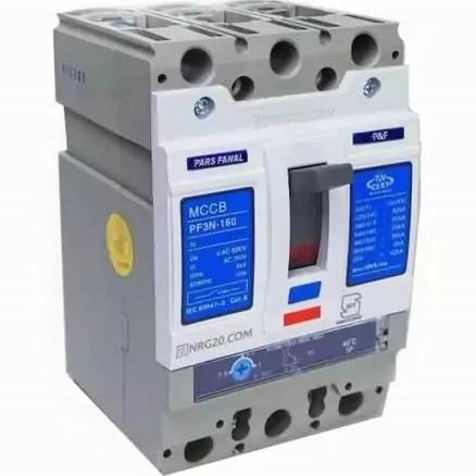 کلید اتوماتیک، پارس فانال 400 آمپر، 65KA قابل تنظیم حرارتی-مغناطیسیAdj-PF3N-630