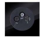 کلید و پریز آوا پلکسی مشکی دلند پلاس/فیش آنتن مرکزی