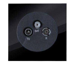 کلید و پریز آوا پلکسی مشکی دلند پلاس/فیش آنتن مرکزی