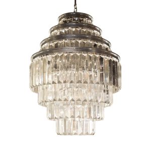 لوستر کریستالی نیرا نور مدل طبقاتی خوشه ای کاردی SWCK-860