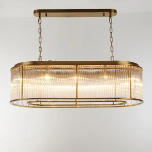 لوستر کریستالی نیرا نور مدل لوله ای مستطیل PR-712