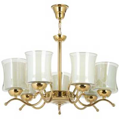 لوستر 1+6 شاخه کاریکسی مدل گرد تک رینگی