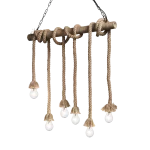 چراغ آویز آرتا مدل کنفی و چوبی کد 101/6