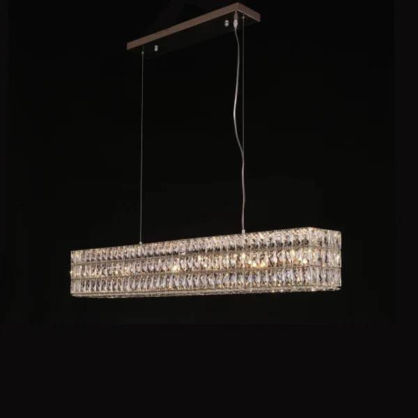 لوستر کریستالی نیرا نور مدل شمشی مستطیل BR-613