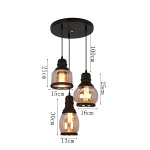 چراغ آویز 3xE27 ستاره شمال مدل O23