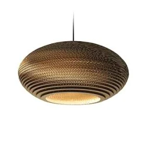 چراغ آویز کارتنی اوال متوسط E27 ستاره شمال مدل OVAL/33