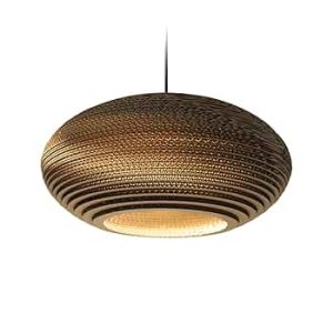 چراغ آویز کارتنی اوال کوچک E27 ستاره شمال مدل OVAL/30