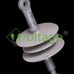 مقره سیلیکونی 12kv کششی آویز فاصله خزش 385mm مدل DS-160385 برند سامانه های نوین افرا