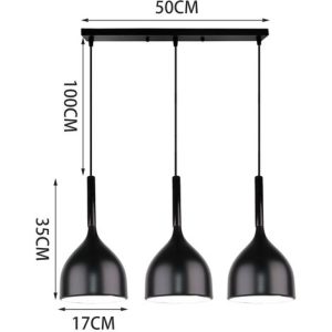چراغ آویز 3xE27 ستاره شمال مدل J8 پایه مستطیل