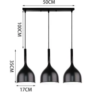 چراغ آویز 3xE27 ستاره شمال مدل J8 پایه مستطیل