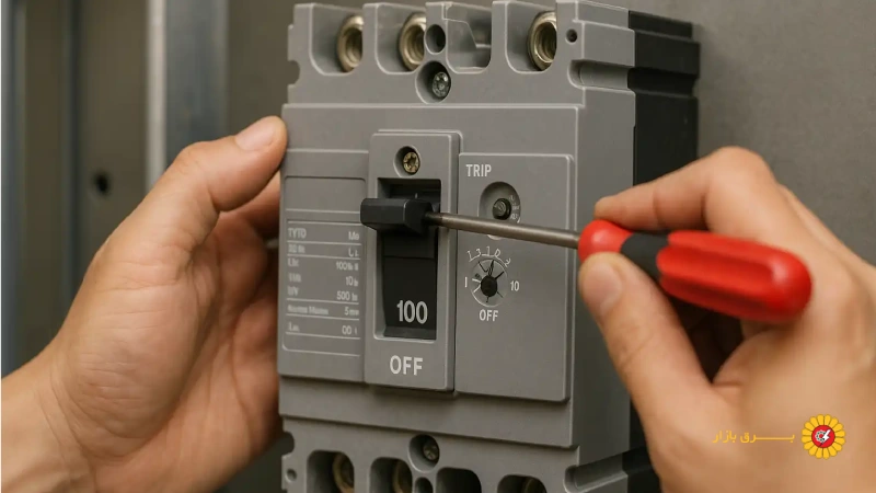 تنظیم پارامترهای حفاظتی قبل از راه‌اندازی کلید اتوماتیک