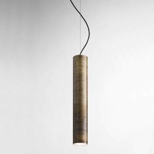 چراغ آویز انگاره چوبی لامپ دار مدل NEY 1