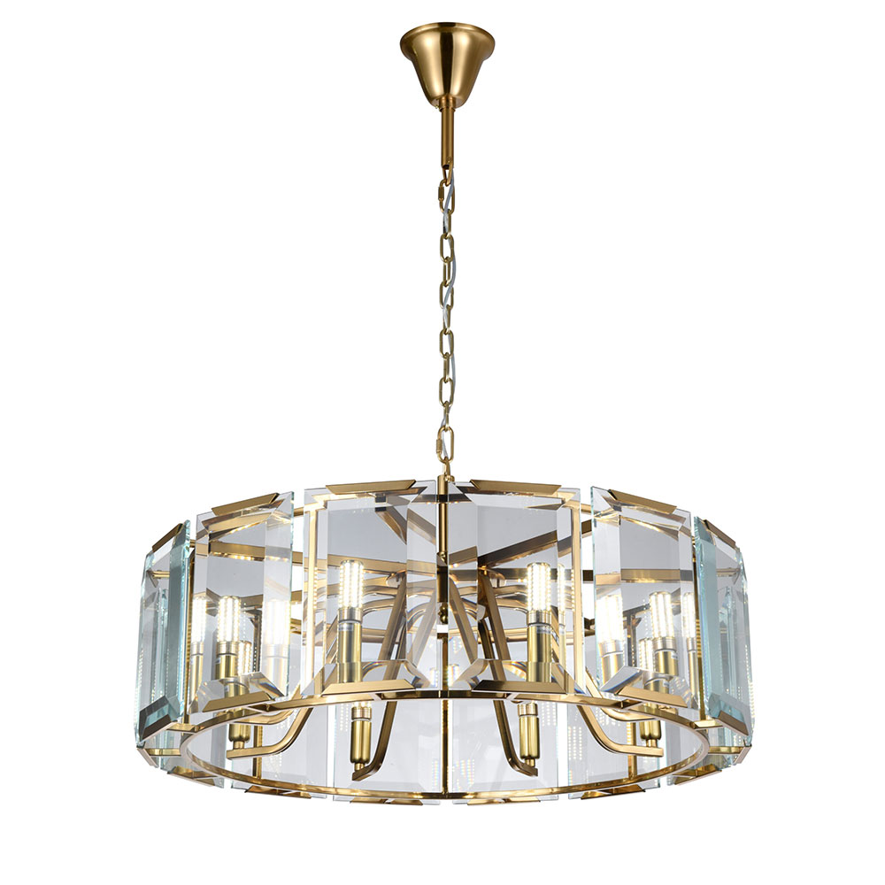 لوستر کریستالی نیرا نور مدل شمشی دایره BC-624