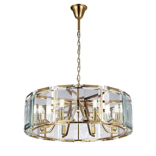 لوستر کریستالی نیرا نور مدل شمشی دایره BC-622