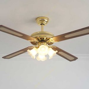 لوستر پنکه دار چوبی